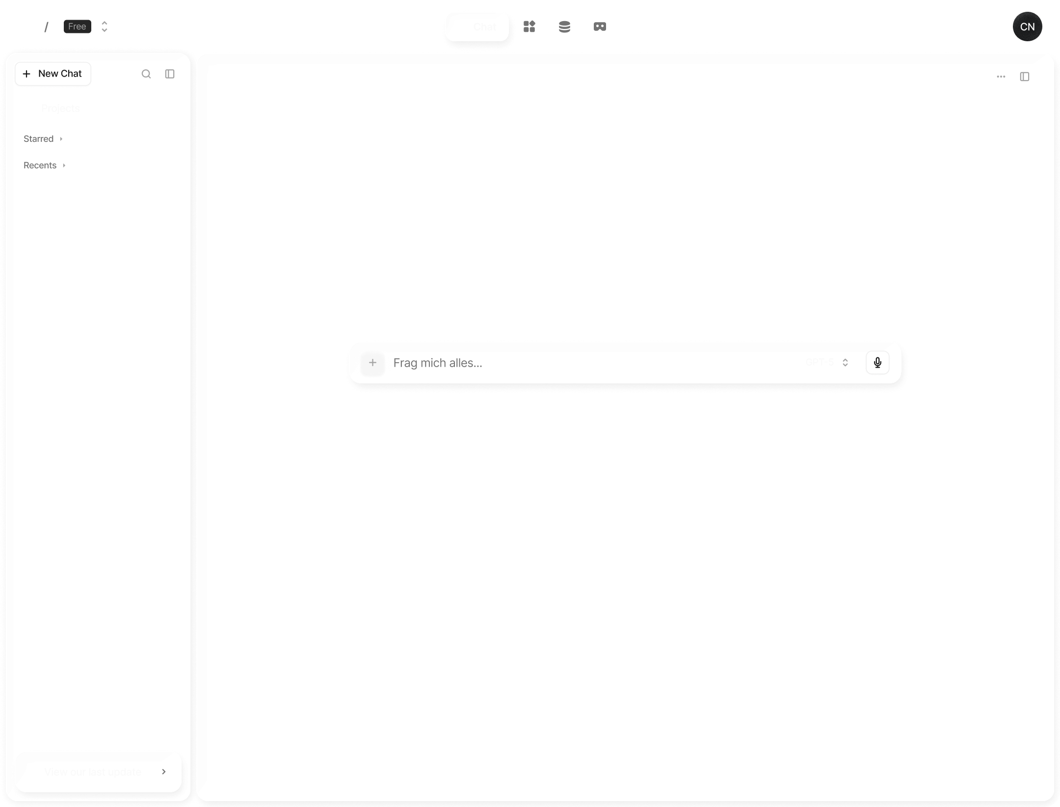 start chat mockup page